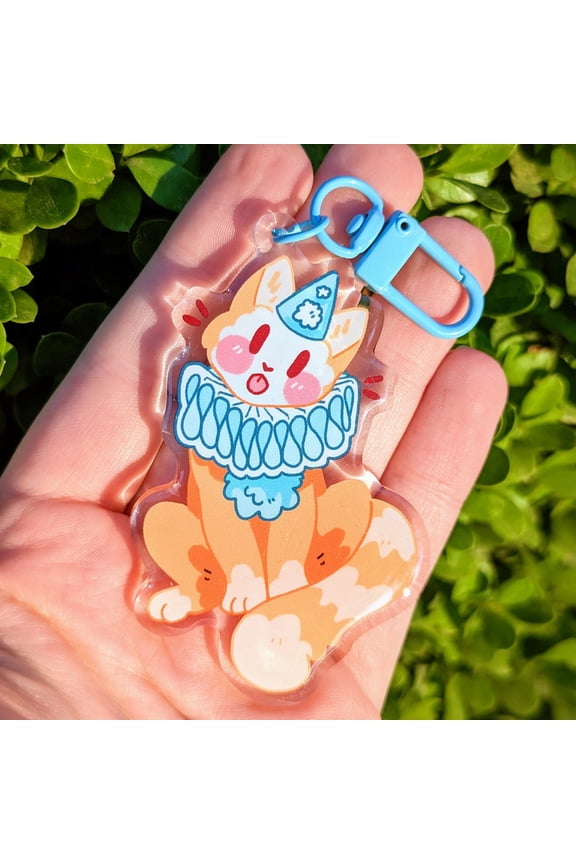 Cat Clown Keychain! (1 keychain)