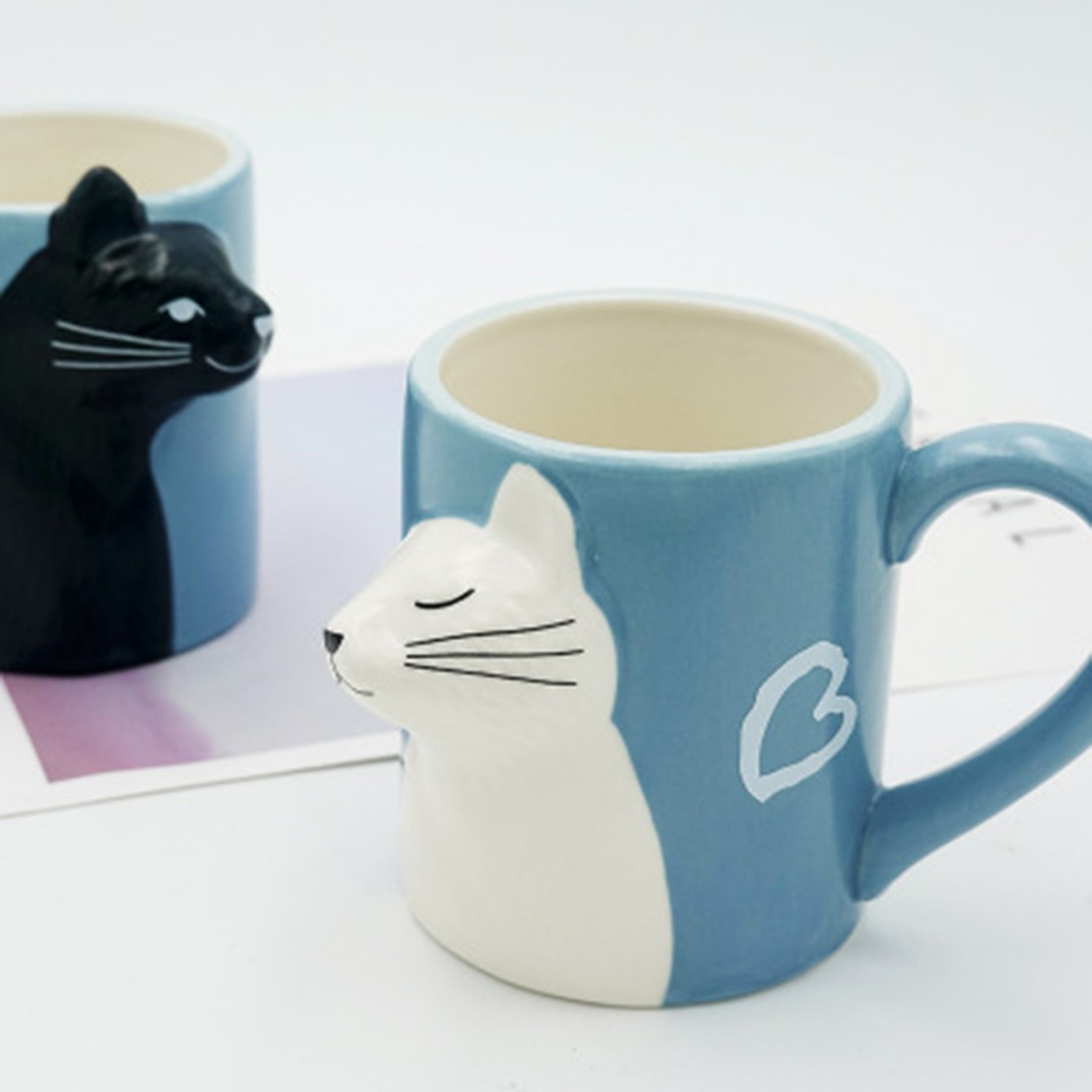 Cat Coffee Couple Mug set, Matching Gift For Birthday, Anniversary