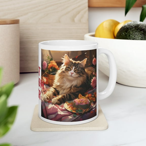 Cat Coffee Mug 11oz, Nap Time Cat Lover Mug, Best Cat Mom Ever Tea Cup Mug