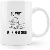 Cat Coffee Mug,Funny Go Away I'm Introverting Cat Coffee Mug,Birthday Gifs For Cat Lovers,Funny Cat Coffee Mugs 11oz