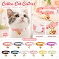 thumbnail image 1 of Cat Collar 2 Pack, Breakaway Cat Collars with Bells, Cute Floral Kitten Collar for Girl and Boy Cats, 12 X 0.5 Inch Soft Woven Pet Supplies for Daily Cat Wear, 1 of 6
