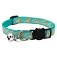 thumbnail image 1 of Cat Collar with Bells,Breakaway Cat Collars,Moons Stars Cute Kitty Adjustable Safe Kitten Collars Pendant Glow in The Dark,Cat Collars for Boy Cats(7"-12.6",Mint Green), 1 of 2