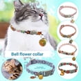 thumbnail image 1 of Cat Collar Breakaway Cat Breakaway Collar 13 Inch Pink Embroidered Spring Cat Collar with Bell, Adjustable Small Kitten Collar for Daily Pet Wear 1 Pack, 1 of 6