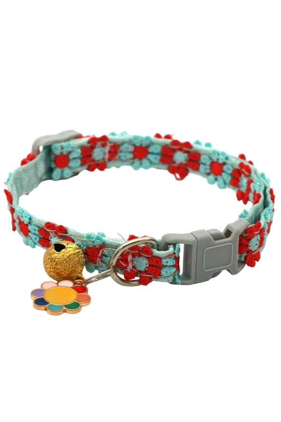 Cat Collar Breakaway Pendant Adjustable Small Cats Party Neck Ring, 35 cm, Red