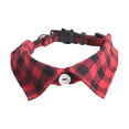 thumbnail image 1 of Cat Collar Breakaway With Cute Bow Tie And Bell Plaid For Adjustable Safety, 1 of 4