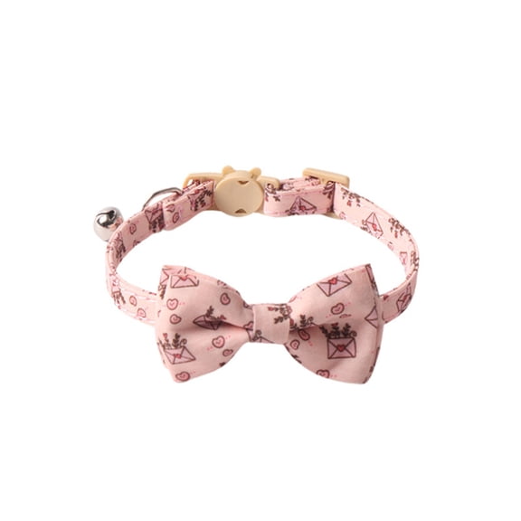 Cat Collar Breakaway with Cute Sunflower and Bell for Kitty Adjustable Safety Love Heart Valentine's Day