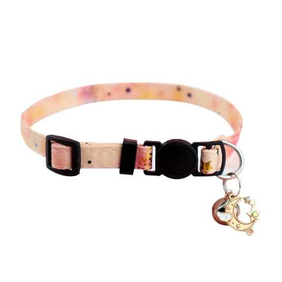 Cat Collar Gradient Decorative with Bells Breakaway Bowknot Small Dog Cat Regular Collar for Kitten Kitty Cat