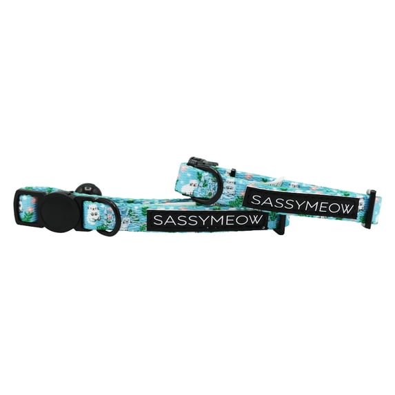 Sassy Meow Cat Collar S - Purrs & Petals