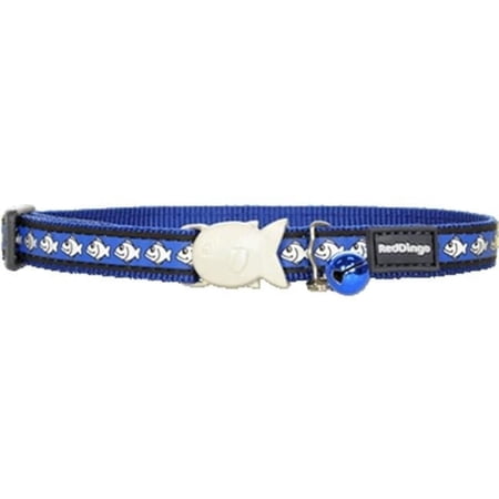 Cat Collar Reflective Dark Blue