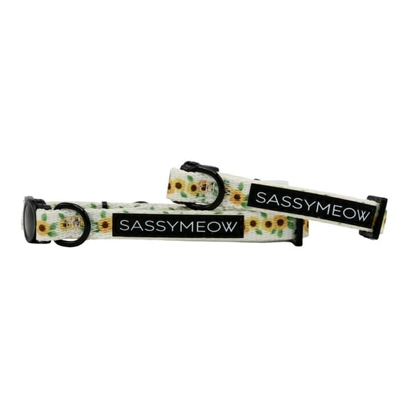 Sassy Meow Cat Collar S - Sunflower Dreams