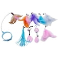 thumbnail image 1 of Cat Collar Toy, Cat Feather Neck Collar Toy with 9 Replacement Refills, Interactive Self Playing Toys with Bell for Indoor Kittens Small Animals,Gifts for Pets and Pet Lovers(Blue,12.8Inch), 1 of 6