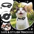 thumbnail image 1 of Cat Collar Tracker, Kitten Collar Breakaway, Cat Gps Tracker, Reflective Cat Collar, Durable Nylon, Star Pattern, Black, 1 Pc, 1 of 6