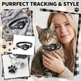 thumbnail image 1 of Cat Collar with Waterproof GPS Tracker Holder, Striking Collar for Cat with Safety Buckle and Waterproof Air Tag Holder in 3/8" Width, Cat GPS Tracker Collar Compatible with Apple Airtag(Black), 1 of 6