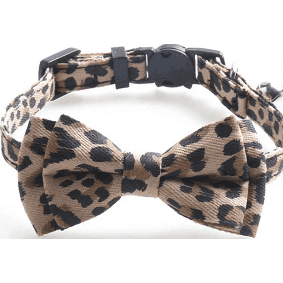 Cat Collar with Bowtie Bell Safety Buckle Breakaway Kitten Puppy 7-11in Movable Adjustable