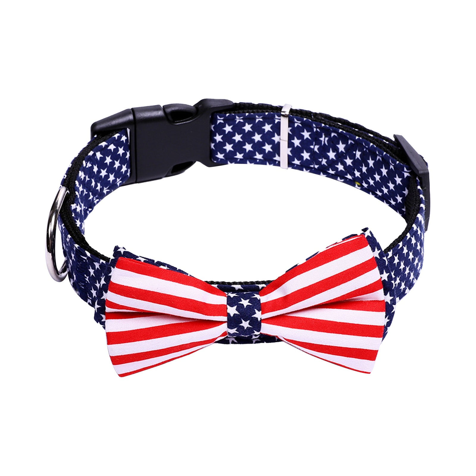 Cat Collars for Girl Cats with Name Bow pet collar, American flag