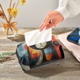 Cat Color Blocks Napkin Dispenser Leather Paper Napkins Holders Elegant