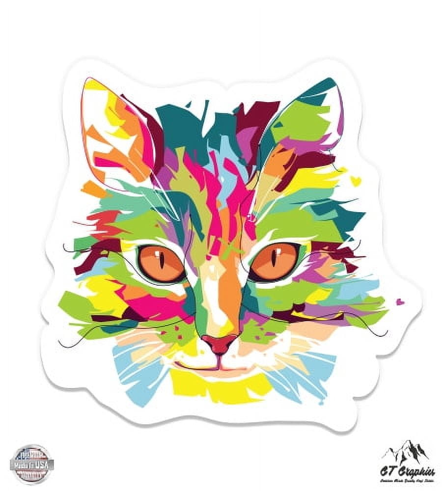 Cat Colorful Design Art - 3