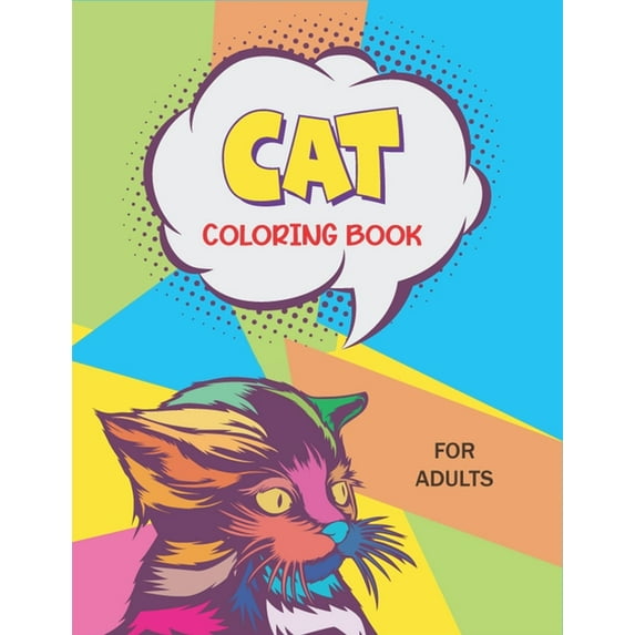 Cat Coloring Book for Adults: An Adult Coloring Book with Cute lovely Cat Design and Patterns For Stress Relief &amp; Re, (Paperback)