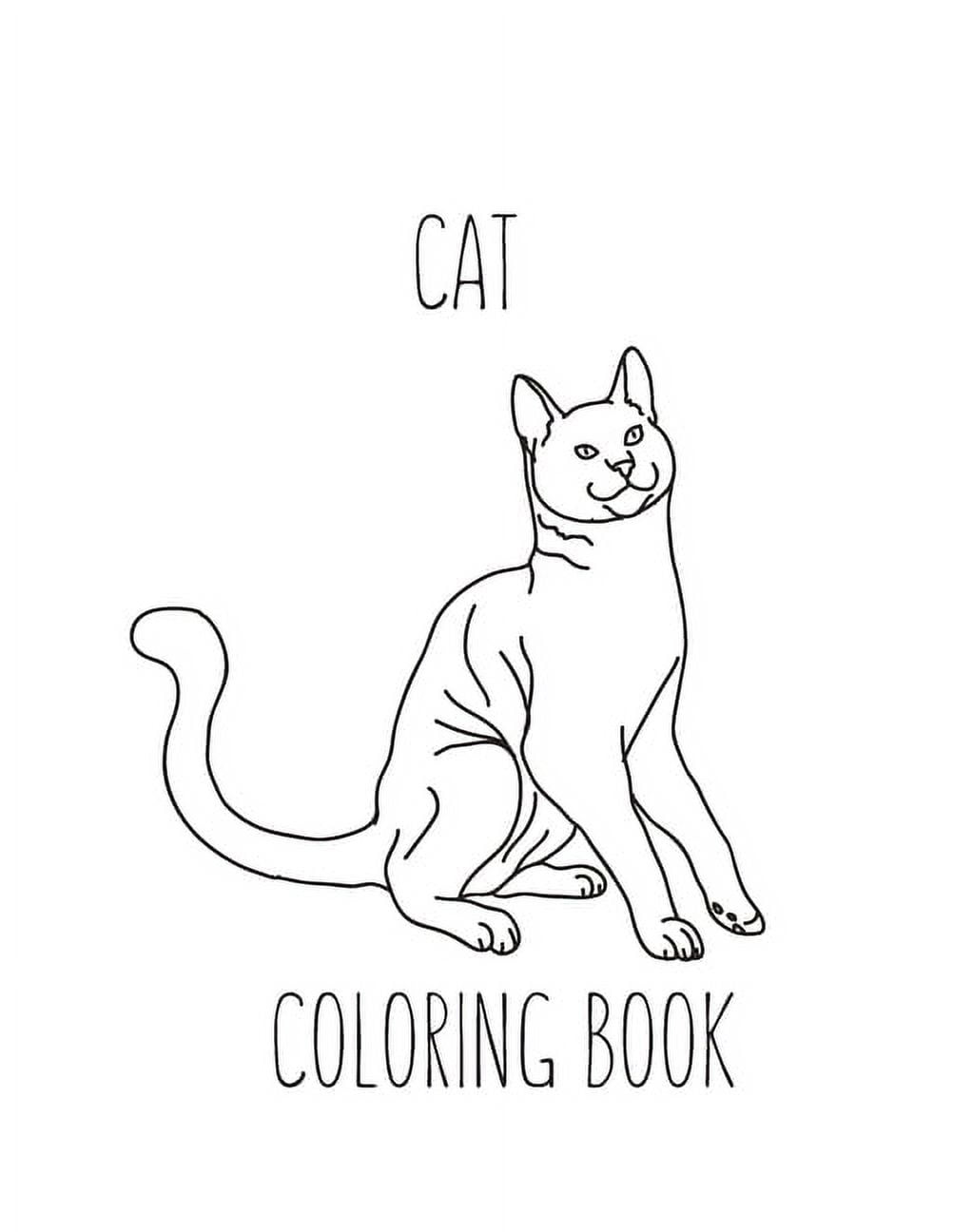 Cat Coloring Book: Cat Gifts for Toddlers, Kids ages 4-8, Girls Ages 8-12  or Adult Relaxation Cute Stress Relief Animal Birthday Coloring (Paperback)