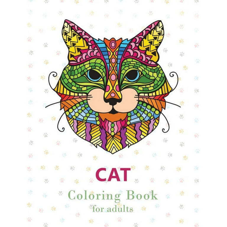 Cats with Mandalas - Adult Coloring Book: Beautiful Coloring Pages for Adults Relaxation with Stress  [Book]
