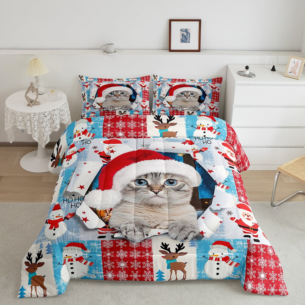 Christmas cat duvet covers sale