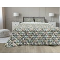 thumbnail image 1 of Cat Comforter & Sham Bedding Set, Pattern with Hipster Playful Feline Characters with Glasses and Bowties Vintage Style, 3 pcs Duvet Set Microfiber Filling Quilt, 5 Sizes, Multicolor, by Ambesonne, 1 of 4