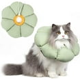 thumbnail image 1 of Cat Cone Collar,Cute Waterproof Cat Recovery Collar,Anti-Bite Lick Wound Healing Safety Elizabethan e Collar for Cats,Purple Flower All-Season Style…, 1 of 6