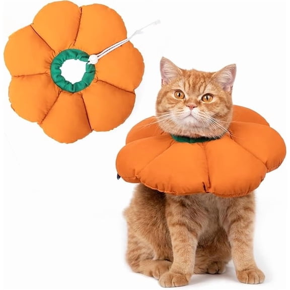 Cat Cone Collar,Cute Waterproof Cat Recovery Collar,Anti-Bite Lick Wound Healing Safety Elizabethan e Collar for Cats,Purple Flower All-Season Style…