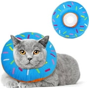 Cat Cone Collar Soft, Adjustable Cat Recovery Collar Cute Donut Kitten Cone to Stop Licking, Surgery Recovery Elizabethan Collars for Kitten Cats Puppy