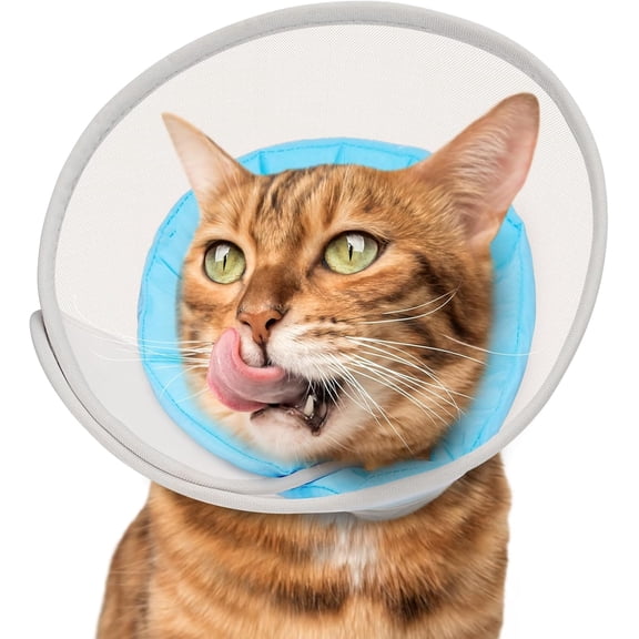 Cat Cone Collar Soft: Comfortable Waterproof Mesh Recovery Cone After Surgery to Stop Licking and Scratch, Alternative to Plastic Elizabeth Head/Neck Cone