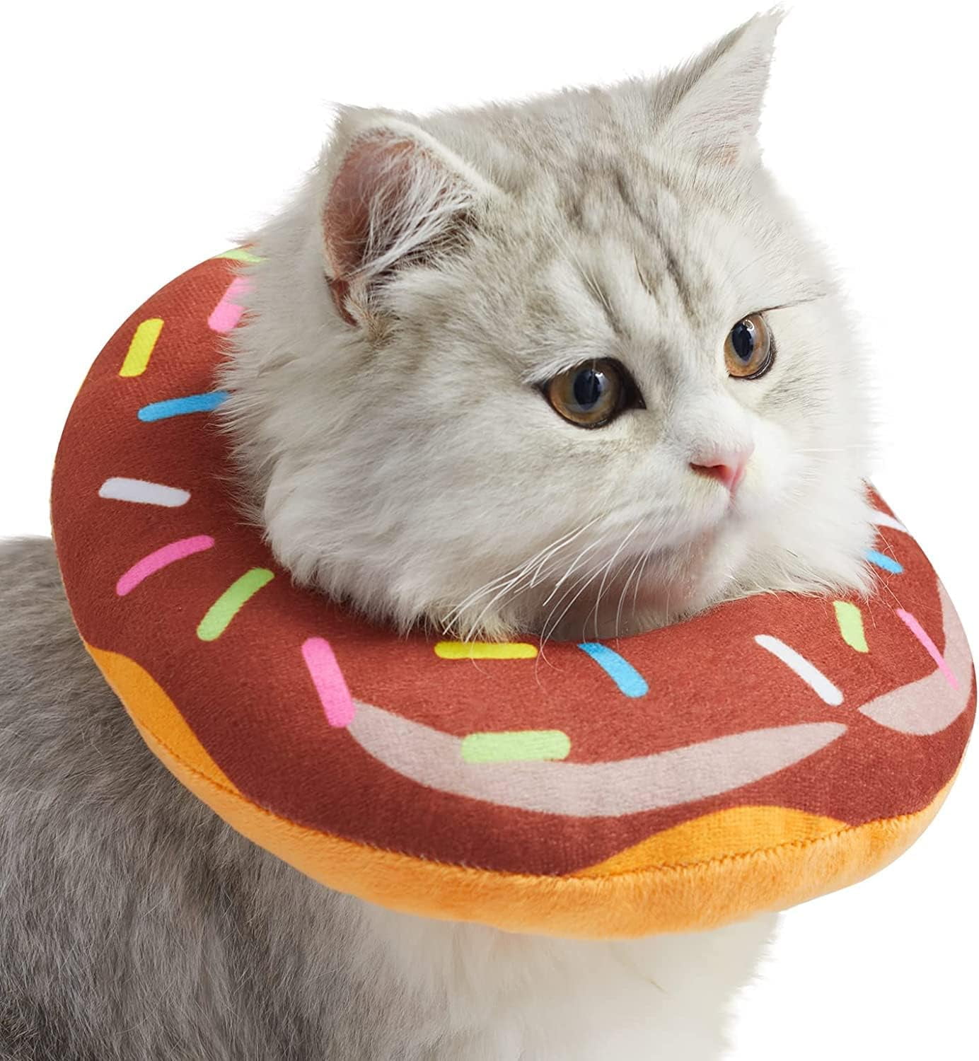 Cat Cone Collar Soft Cute Donut Pet Recovery Collar for Wound Healing Adjustable Protective Cat Donut Collar After Surgery Neck Pillow Elizabethan Collars for Kitten Puppy and Small Dogs Walmart