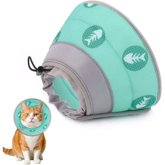 Cat Cone Collar Soft Elizabethan Collar for Surgery Recovery - Adjustable for Small and Large Cats Kittens to Stop Licking