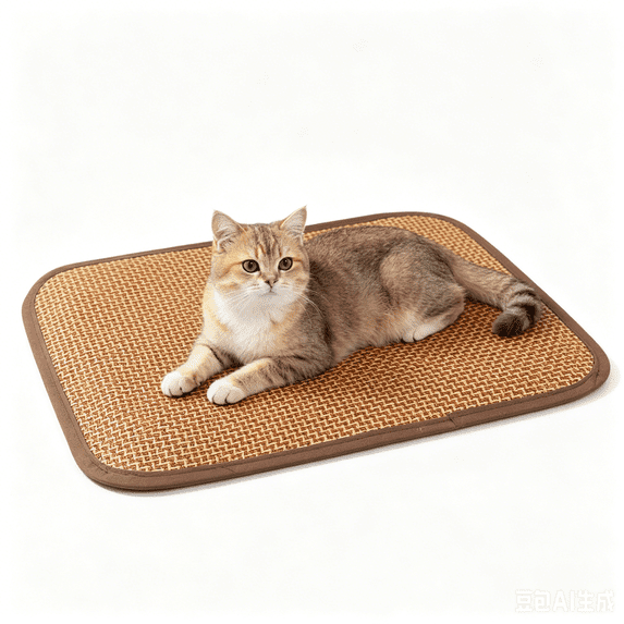 Cat Cooling Mat Self Cool Pad Seats Summer Bamboo Rattan Woven Sleeping Rest Mats for Pets Puppy Dog Guinea Pig Hamster Rabbit