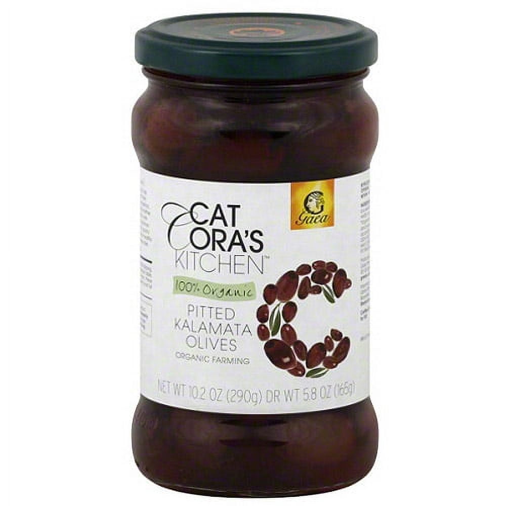 Cat Cora's Kitchen 100 Organic Pitted Kalamata Olives, 5.8 oz, (Pack of 8)