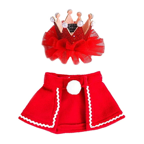 Cat Costume Headdress Christmas Pet Cloak Adorable Cat Crown Set for Pet Cat Dog (Size S)
