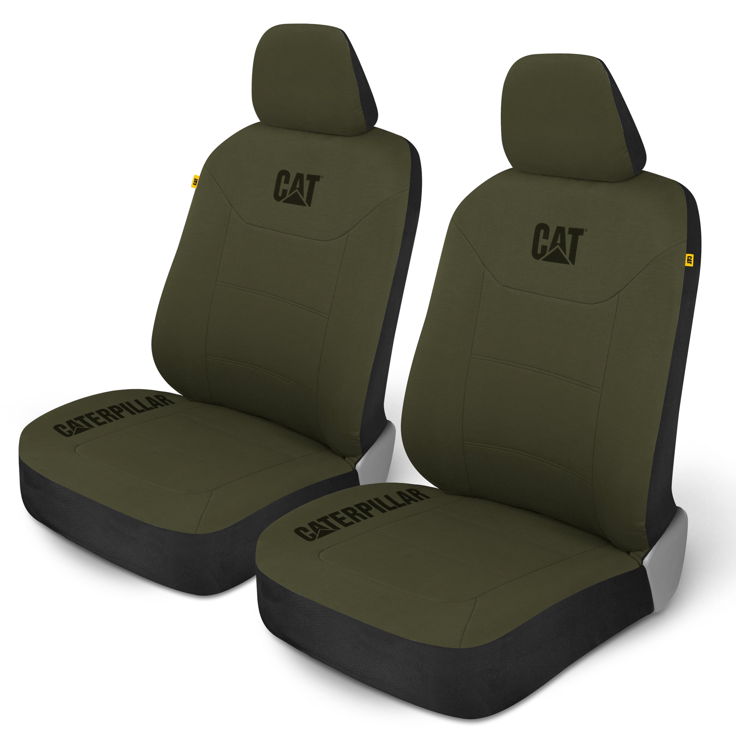 Cat CozyBlend Car Seat Covers, Olive Green Heather - Premium Jersey Fabric Seat Covers for Cars Trucks SUV, Universal Fit