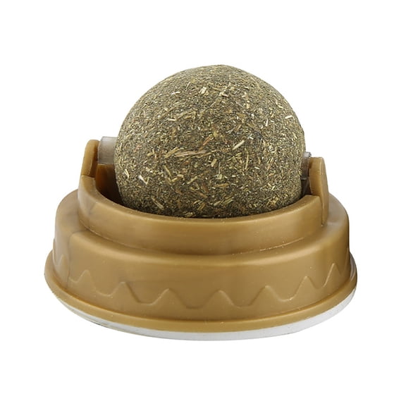 Cat Crack Catnip Ball Chew Teeth Cleaning Rollerball for Cats Catnip Balls Spinning Sugar Lick Rollerball Toy Anxiety Relief Wall Mount Cat Nips Organic Ball Rollerball for Cats Cat Nip Balls