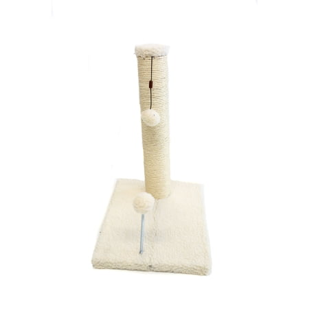Cat Craft 18 inch Sisal Scratching Post (Beige Fleece 12x16 Base)