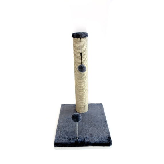 Cat Craft 20 inch Sisal Scratching Post (Grey Fur 12x16 Base)