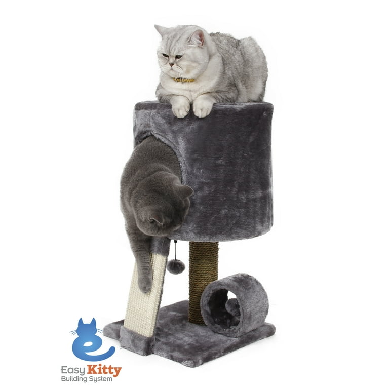 Cat Craft 23-in Cat Tree Condo Scratching Post Tower, Gray