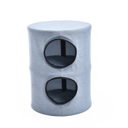 Cat Craft Large Blue 2 Story Cat Condo 24" Tall (18" Round)