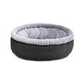 thumbnail image 1 of Cat Craft Large Grey Deluxe Super Soft Cat Bed (18" Round Deluxe Bolster Bed), 1 of 9