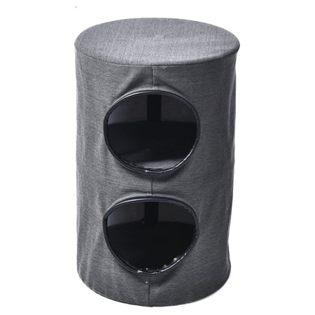 Cat Craft Medium 2 Story Grey Cat Condo 24" Tall (15"Round)