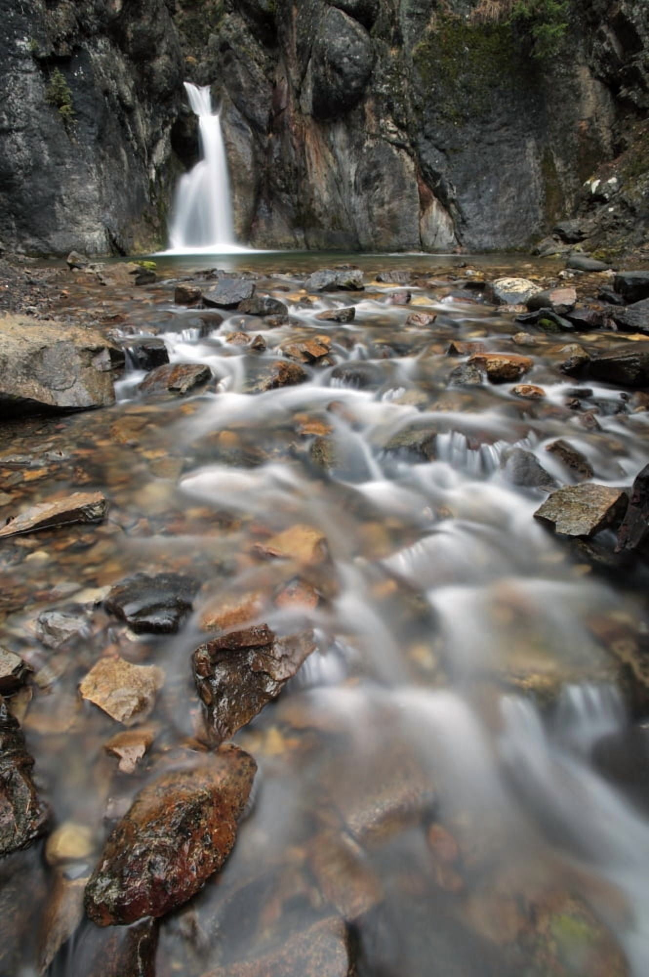 Cat Creek Falls Kananaskis Country Alberta Canada Canvas Art - Darwin Wiggett Design Pics (22 x 34)