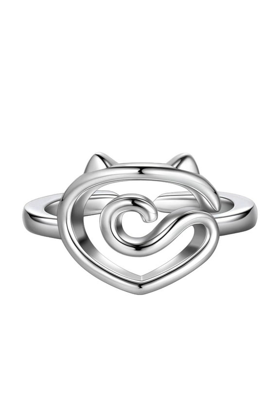 Cat Crochet Loops Rings Metal Yarn Guide Rings Fashionable Jewelry Finger Holder Fashionable Ornament for Craft Lovers