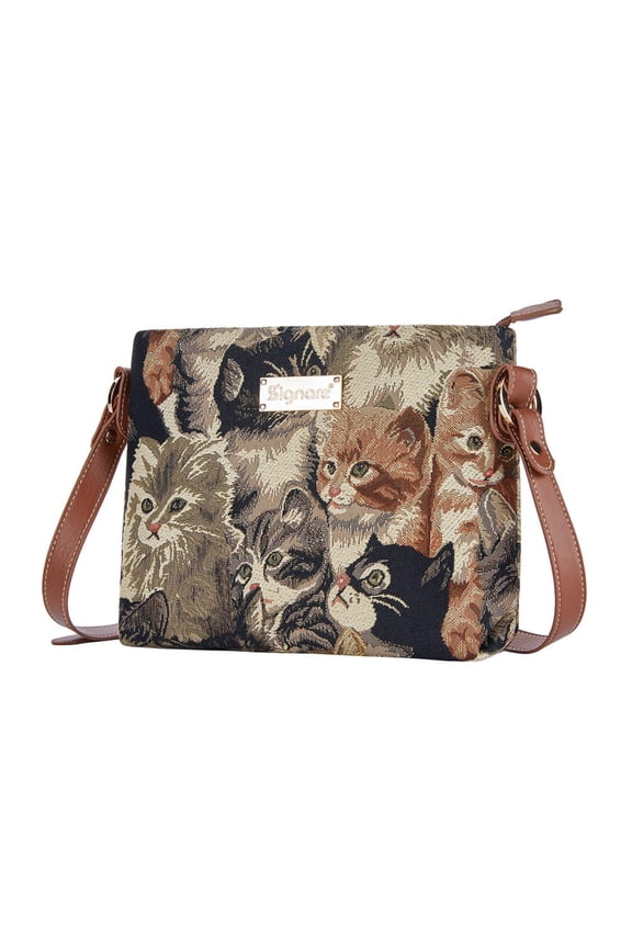 Cat Brown Crossbody Bag