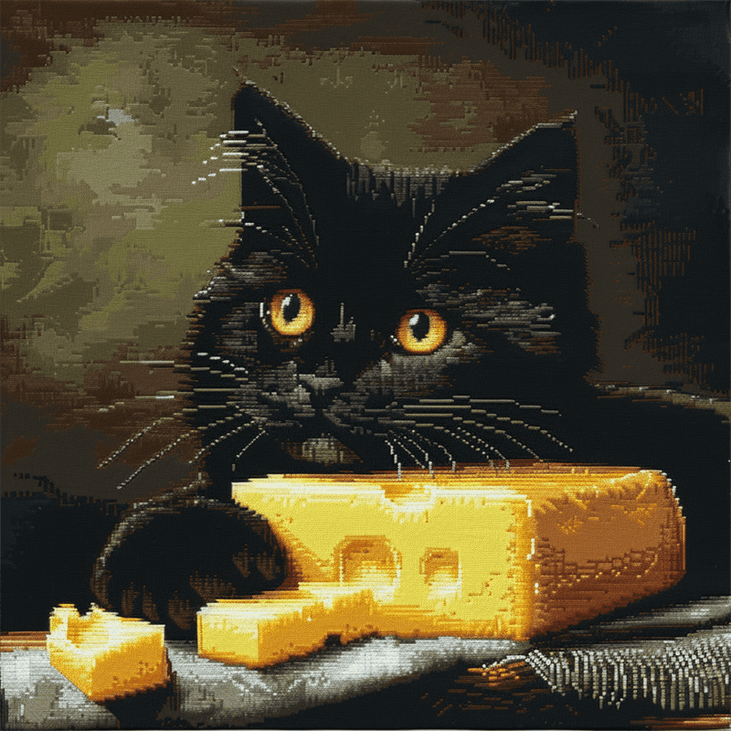 Cat Cross Stitch Pillow Cases Stamped Kits , 45X45CM , Cross Stitch Kits for Beginner (11 Count)