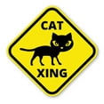 thumbnail image 1 of Cat Crossing - 8" Vinyl Sticker - For Car Laptop I-Pad - Waterproof Decal, 1 of 1