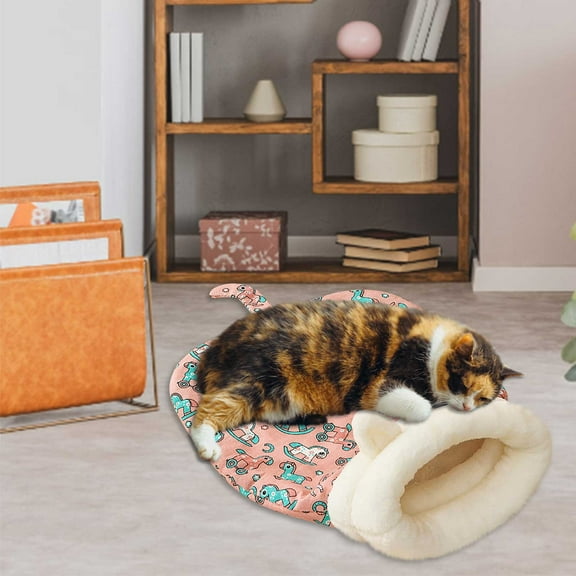 Cat Cushion Bag, Cat Sleeping Bag, Soft Cat Sack, Semi-Closed Pet Sleeping Bed, Pet Snuggle Sack for Cats Dog Bed for Camping Heat Bag, Comfortable for Cats and Small Dogs