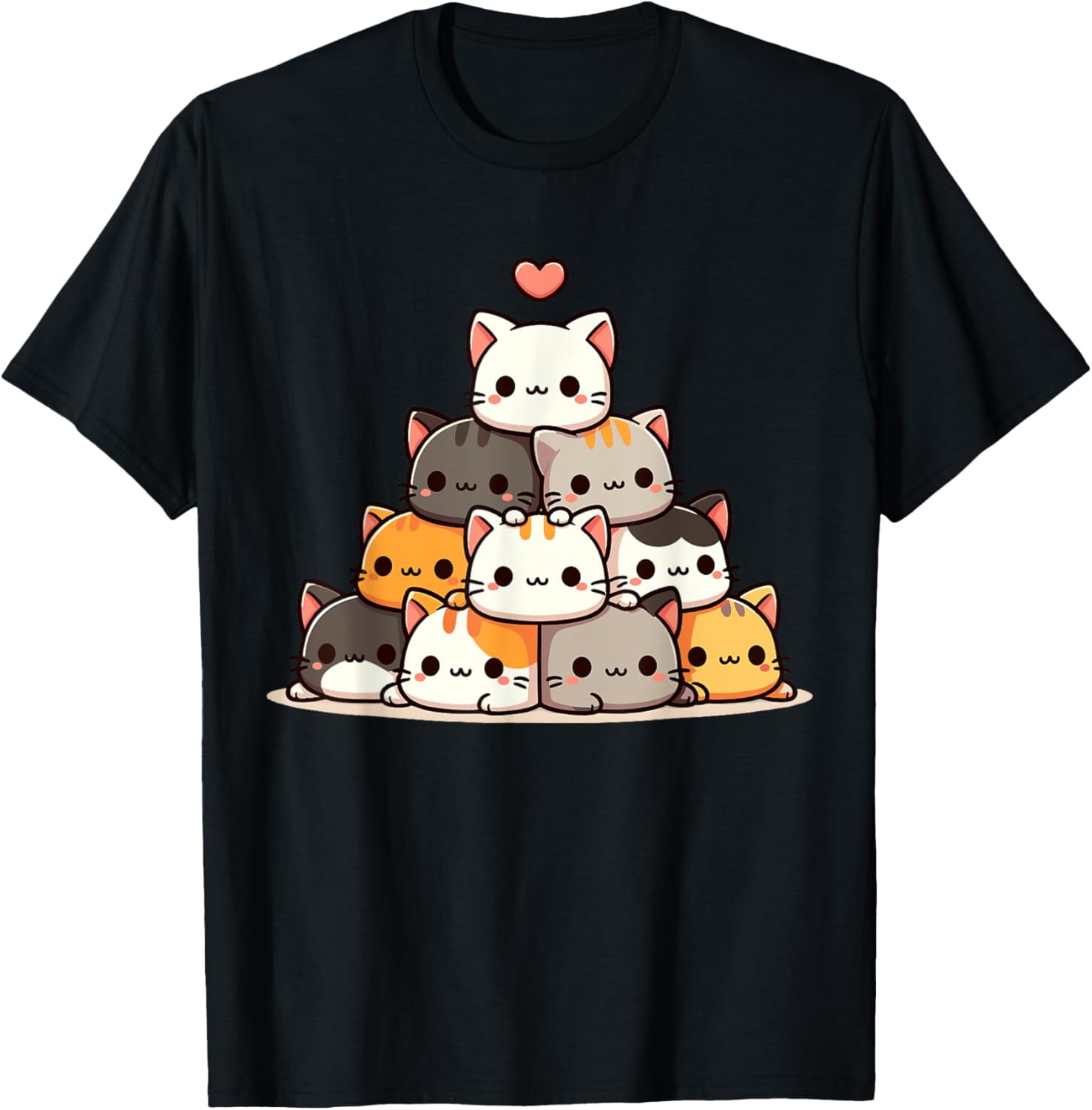 Cat Cute Cats Anime Kawaii T-Shirt TShirt - Walmart.com